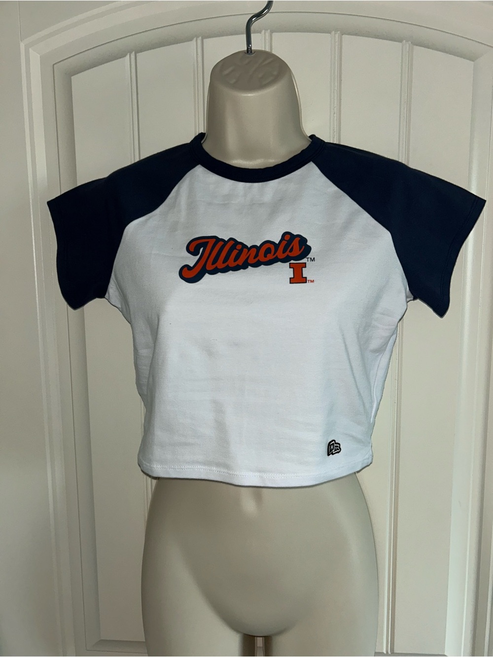 NWT Hype and Vice University of Illinois Raglan Crop Top Sz M